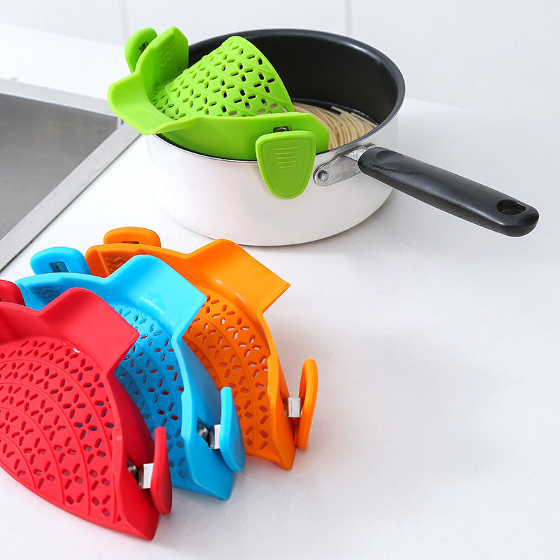 Kitchen Gadgets Silicone Pot Side Drain Stopper - Min butik